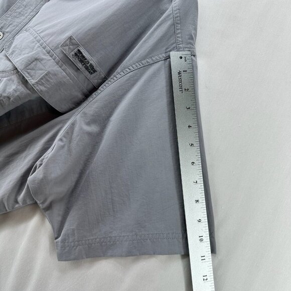 World Wide Sportsman Shirt Men 2XL Utility Button Down Vented Fishing Nylon Gray - Picture 10 of 11